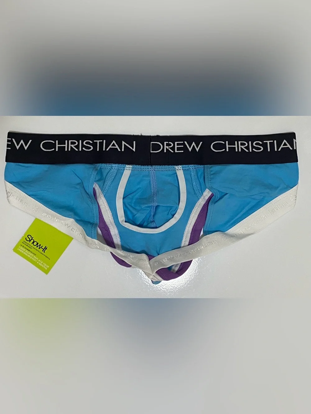 NWT! Andrew FlashLift Pro Jock w/Show-It MED Powder Blue